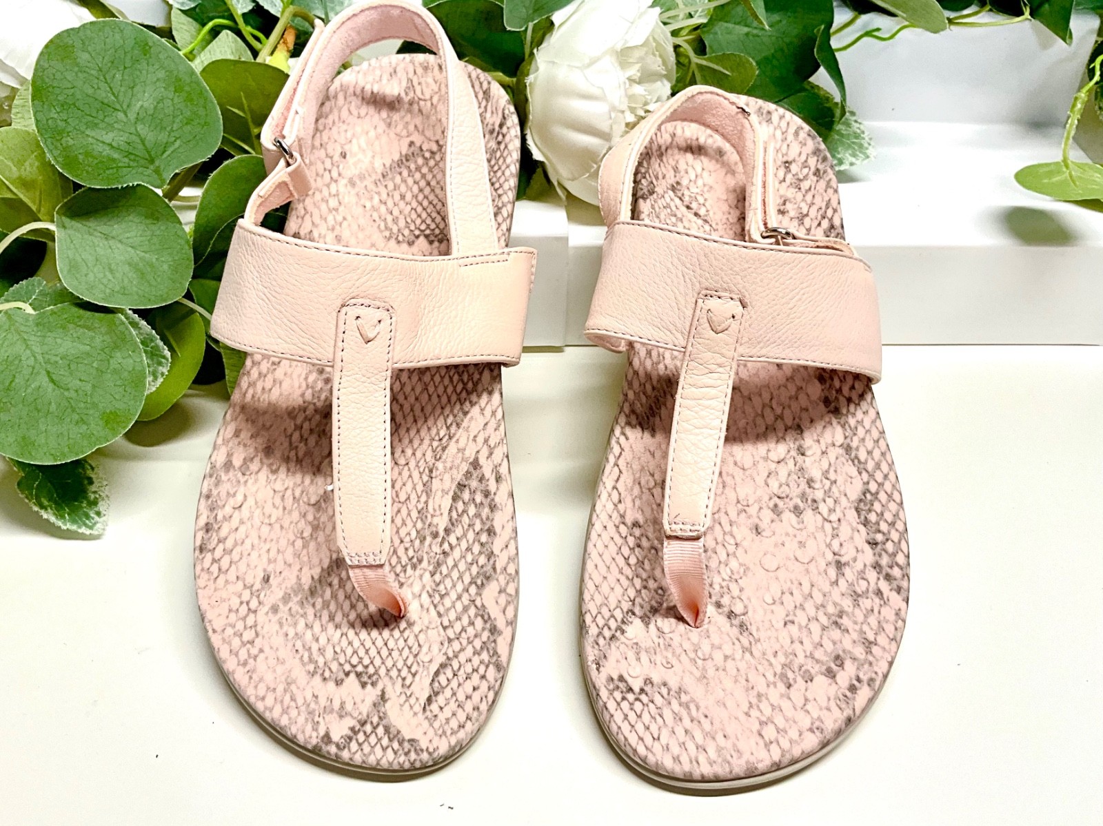 VIONIC Tala Blush Pink Comfort Slingback Leather Sandal 7.5 M