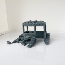 LaoYao 1:72 Scenic Terrain Bunker Scene Including Sandbags Buildings Crates