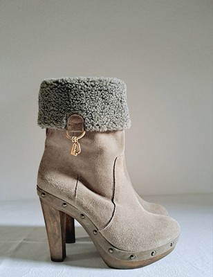 Liu Jo echt Leder Stiefeletten grau, Made in Italy, TOP ZUSTAND 