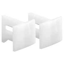 Primeline Tools Plastic Pocket Door Bottom Guide, 1-1/8 Inch, White, Set of 1,PR