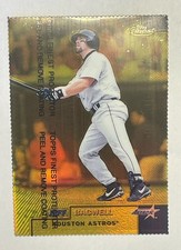 1999 Finest Jeff Bagwell Gold Refractor #77/100 #230 Peel Still On
