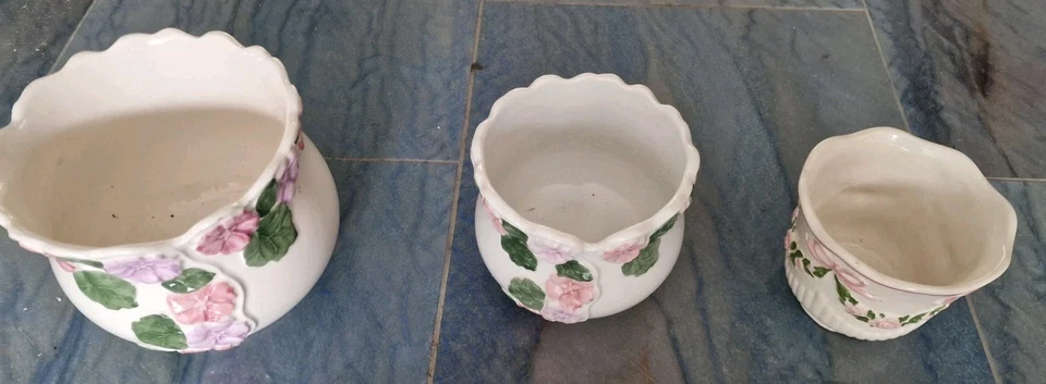 Blumentopf, Vase, Keramik, Blumen, 3 Stück