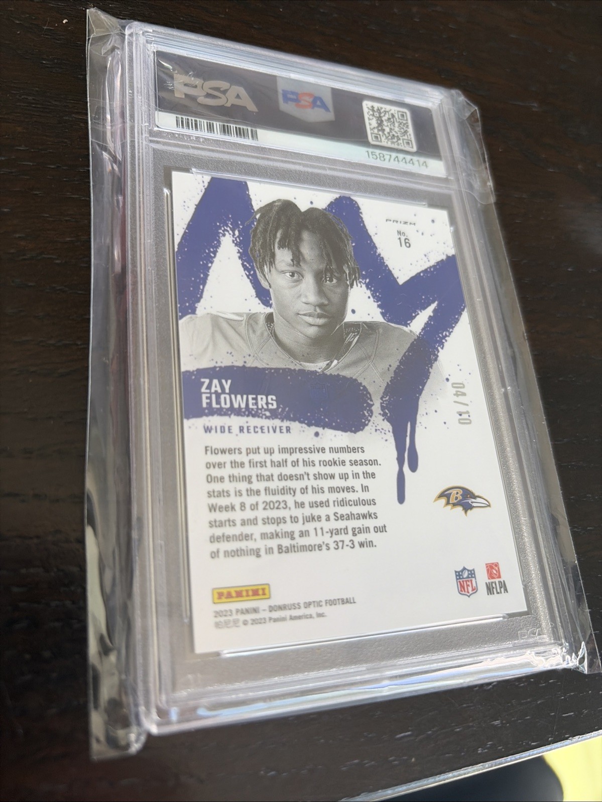2023 Donruss Optic Zay Flowers #16 Rookie Kings gold 04/10 PSA 8 Rare Limited 🔥 view 5