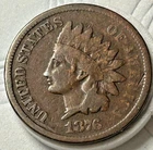 1876 Nice Old Indian Cent, Red-Brown, Full Liberty Ungraded Pretty NICE - B19-21