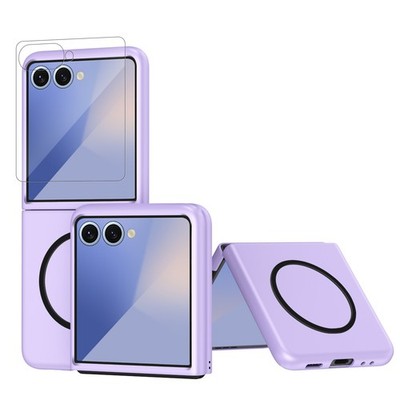 For Samsung Galaxy Z Flip 7 6 5 Matte Mag Safe Case Shockproof Screen Protector