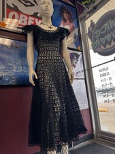 Vintage Lace Side Zip Goth Dress One Of A Kind Measurements In Photos