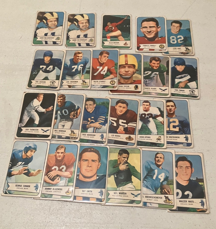 1954 Bowman Football Lot Of 23 cards - Norm Van Brocklin #8