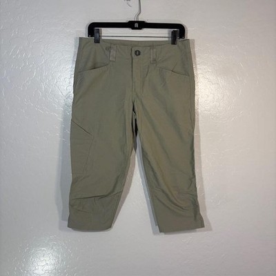 Patagonia Pants Womens 6 Green Capri Stretch Hiking Cropped Zip Pockets Outdoor