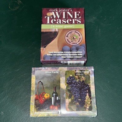WINE TEASERS Trivia Wine Card Game CORK JESTER, Facts Trivia History, Sealed NEW