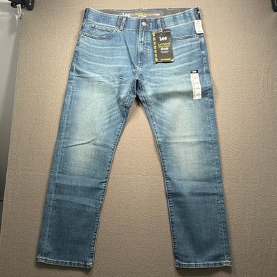 Lee Extreme Motion MVP Jeans Mens 36x30 Blue Slim Straight Nelson 10002208