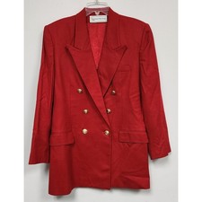 Vintage Evan Picone Red Wool Blazer-Size 8