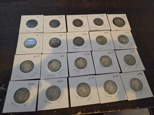 20 x Barber Quarters 90% Silver 5$ Face Value COIN INFLATION HEDGE #60