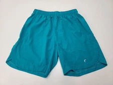 Zyia Versatility Blue Running Athletic Shorts Pockets 8" Stretch Size L Mens