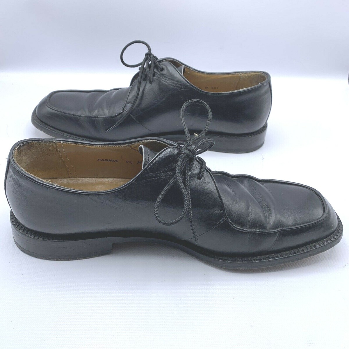 Mezlan Oxfords Men\'s 9.5 Farina Derby Black Leather Lace Up Dress Shoes Mezlan Florence II Black Leather Cap Toe Oxford Dress Shoes  main image 3