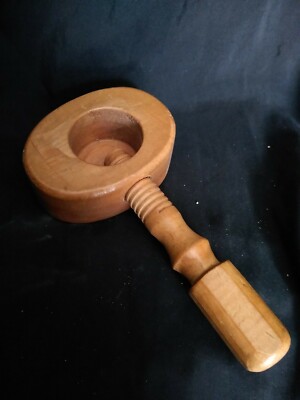  vintage  wood classic screw style nut cracker 