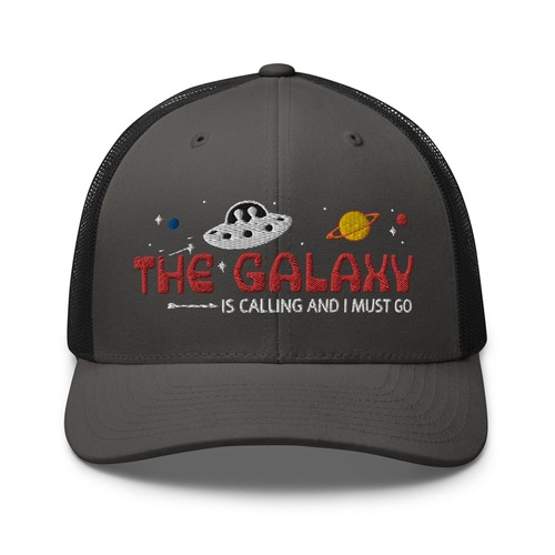 Alien UFO Galaxy is Calling and I Must Go Trucker Hat for Men Women - Picture 14 of 23