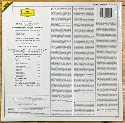 Tchaikovsky Nutcracker Suite f. 2 Pianos MARTHA ARGERICH NICOLAS ECONOMOU DGG LP - Picture 2 of 3