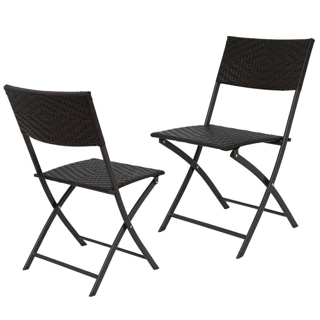 Barrington Folding Balcony Wicker Chairs In Slate Set Of 2 For Sale Online Ebay