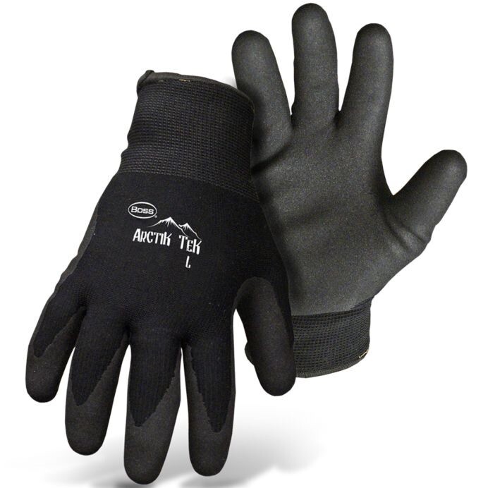 Boss Arctik Tek Nitrile Coated Winter Lined Work Gloves Medium