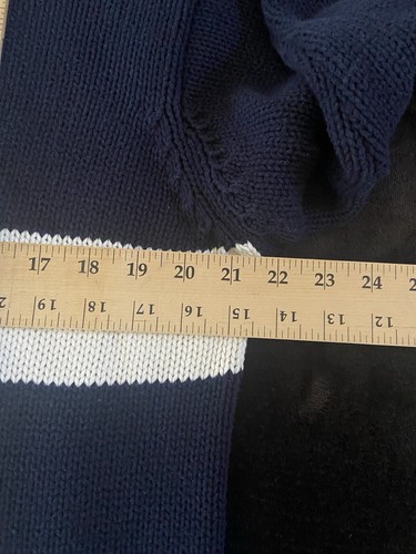 Vintage Polo Jeans Ralph Lauren Sweater Mens XL Blue Colorblock Flag Knit - Picture 8 of 12