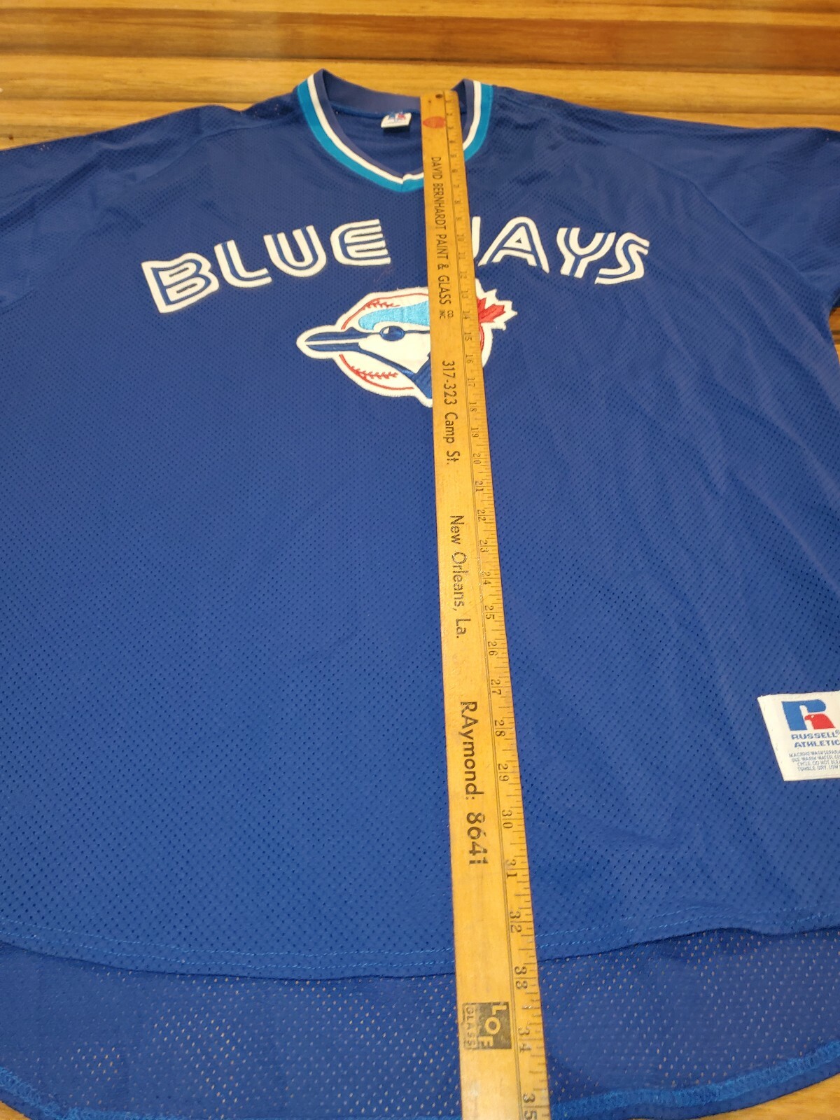 Vtg Toronto Blue Jays Throwback Jersey Home Russell Athletic diamond