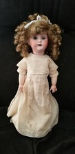 ANTIQUE SFBJ MARKED FRENCH WOOD COMPOSITION DOLL BODY 250 BISQUE HEAD DOLL 19”