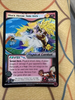 DBZ CCG DRAGON BALL Z BLACK HEROIC SIDE KICK #45 LIMITED FOIL BUU SAGA ...