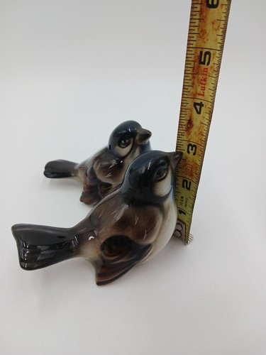 Wien Keramos Brown Titmouse Birds Antique Ceramic Made In Austria 1920s - Picture 12 of 12