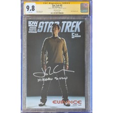 Star Trek #43 Photo Cover Variant__CGC 9.8 SS__Signed by John Cho w/ "Hikaru ...