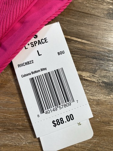L*Space Cabana Bitsy Bikini Bottom in Hot Pink Size Large NWT RHCNB22 BOU RT$88 - 第 2/4 張圖片