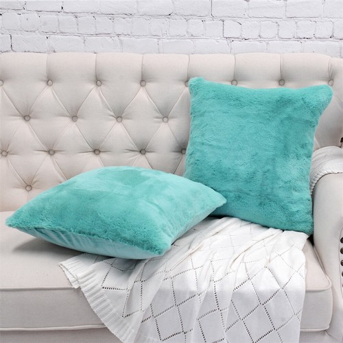 2X Throw Decorative Throw Pillow Covers Luxury Soft Heavy Faux Fur Cushion Cases - Picture 40 of 206