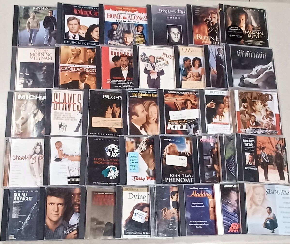 Original Motion Picture Soundtrack Cds. Lot of 36. Great music. Pre-owned 