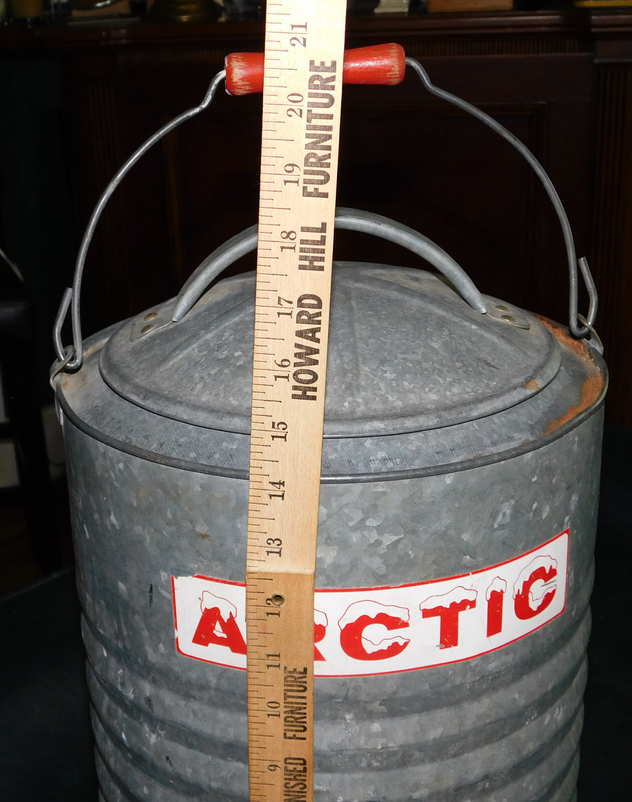 Vtg ARCTIC Water Cooler Galvanized Steel Metal 3 Gallon Camping Outdoor Portable