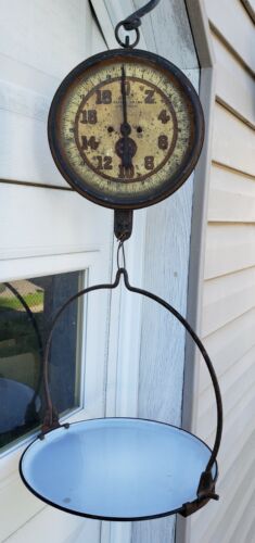 Antique John Chatillon & Sons 20lb Hanging Produce Scale Country General Store - 第 1/12 張圖片