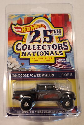 2025 Hot Wheels 25th Nationals Finale Car 1964 Dodge Power Wagon #3666 of 4000