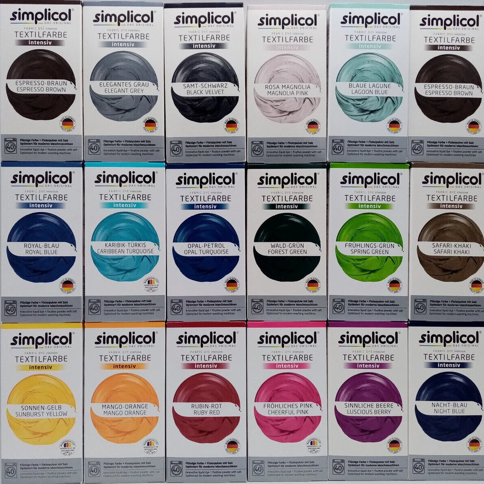 SIMPLICOL intensiv Textilfarbe - 20 Farben zur Auswahl