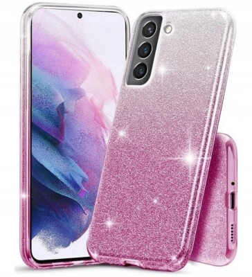 FÜR SAMSUNG GALAXY  S24 FE - SHINE CASE OMBRE Glitzer Hülle Cover Handy ROSA