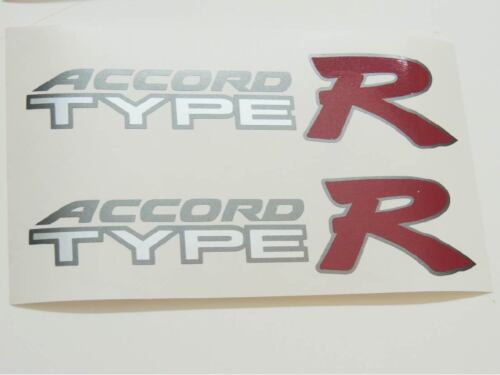 Honda Accord CH1 Type R OEM Red x 2 Side Panel Stickers Decals K20 - LIGHT CARS - Zdjęcie 1 z 1