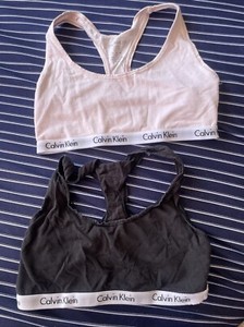 Lot Of 2 Calvin klein pink girls sports bra size S Bralette