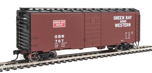 NUEVO HO Walthers Mainline #910-1424 40' PS1 Boxcar Green Bay & Western #707 | Zustand: New