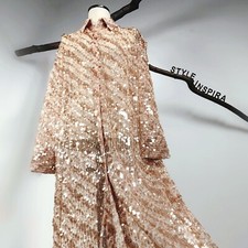 ZARA 🤎 ABITO CAMICETTA ABITO MIDI TUNICA CAMICETTA LUNGA PARTY ABITO PAILLETTES