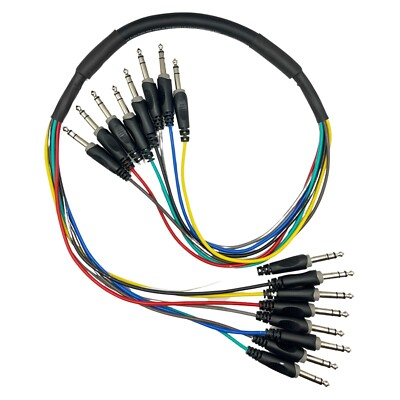 #ad #ad Roxtone 8 Channel 1 4 Inch TRS Snake Cable TRS Fantail Cable Snake 3 Feet $34.99