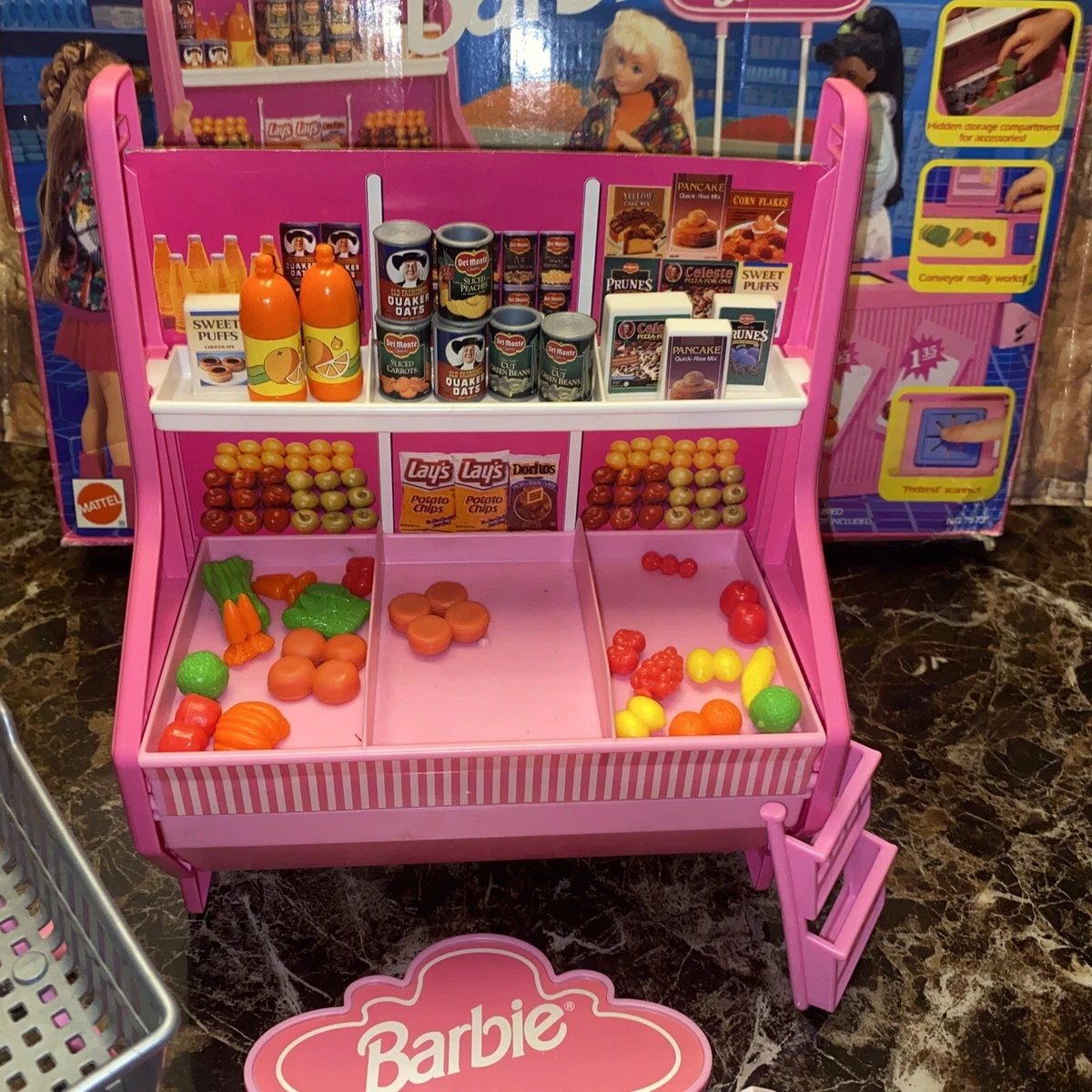 Vintage barbie store grocery store
