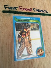 TOPPS HOCKEY 1979-80 GARY BROMLEY GOALIE CARD 167 VANCOUVER CANUCKS EXCELLENT