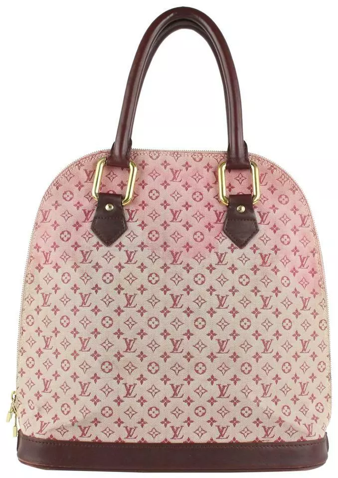 Louis Vuitton Burgundy Monogram Mini Lin Alma Haut Tall Dome Bag