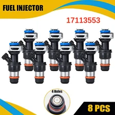 8X Upgrade 4 Holes Fuel Injectors For 99-07 Chevy GMC 4.8L 5.3L 6.0L 17113553