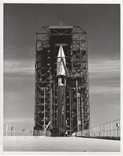Vintage 1964 Atlas Centaur at Pad NASA 8x10 Official Photograph KSC-64-10265