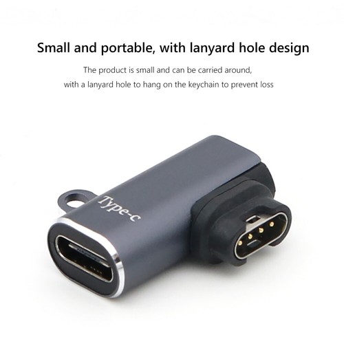 Type-C Female Watch Charger Adapter Connector for Fenix 7/7S (Elbow) - Photo 3 sur 7
