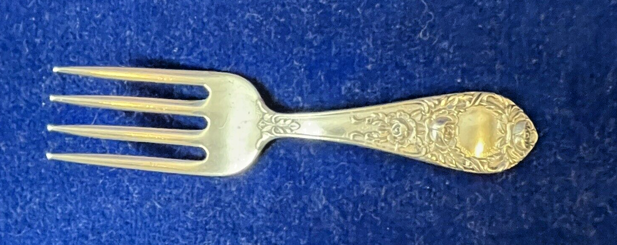 ル*ル様   ROSE フォーク STERLING 925 Kirk & Son Sterling Silver Baby Fork Rose Pattern No Monogram 22