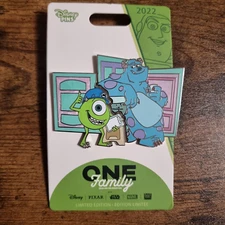 Disney One Family Monster's Inc Pin Pals Mike Sully Limited Edition New